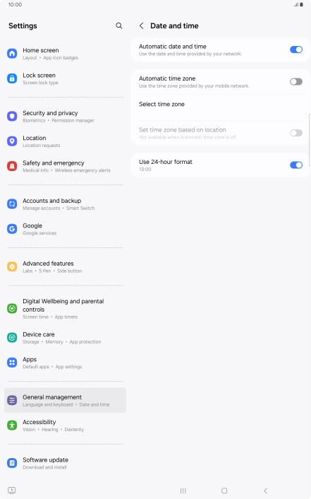 Press the indicator next to 