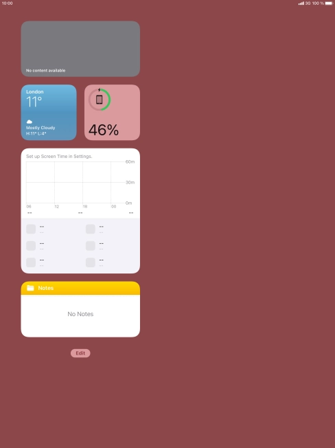 Press and hold the required Widget Stack.