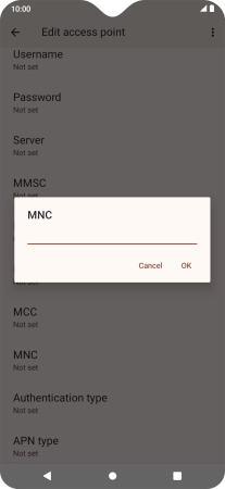 Key in 03 and press OK.