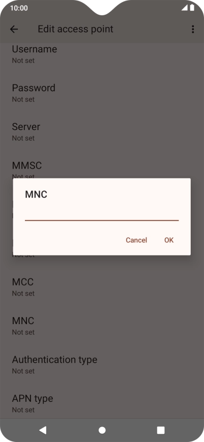 Key in 03 and press OK.