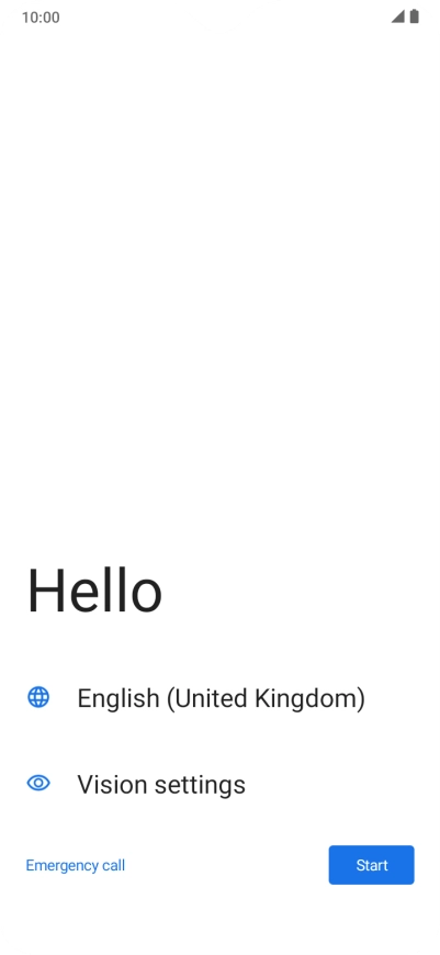Press the field next to the language icon.