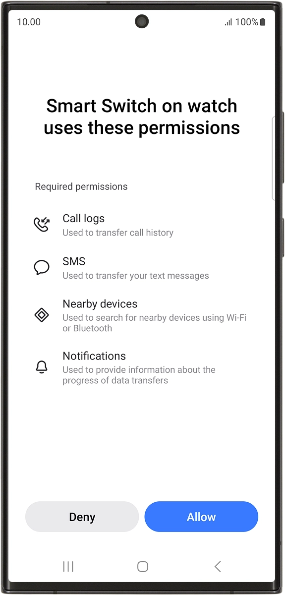On your phone: Press Allow.