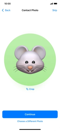 Follow the instructions on the screen to customise the selected picture and press Continue.