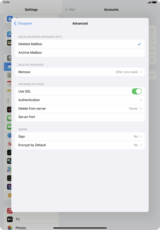 Press the indicator next to 