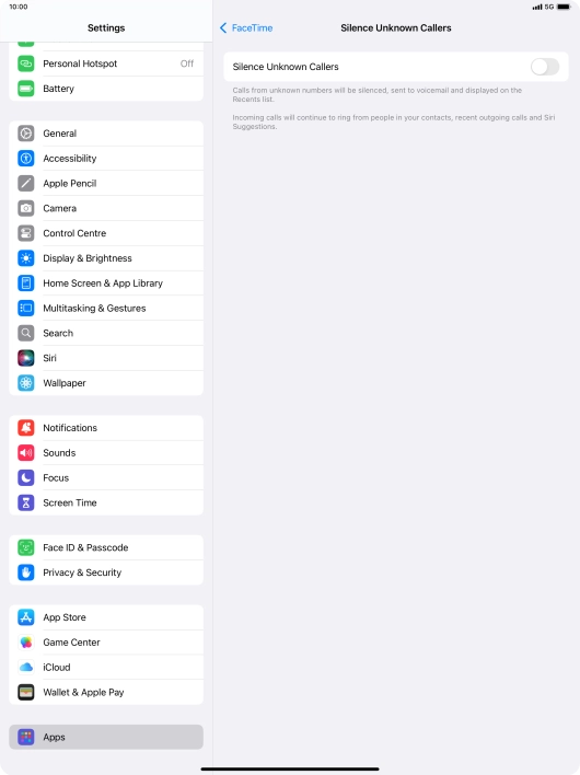 Press the indicator next to 