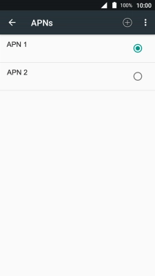 Press the field next to the data connection to activate it.