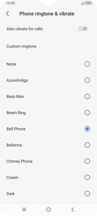 Press Custom ringtone. Press Custom ringtone.