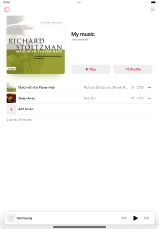 Go to the required category or playlist and press the required audio file.