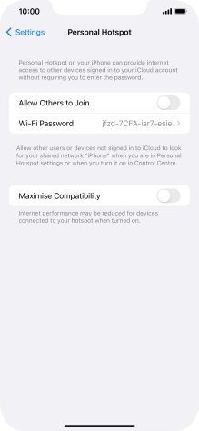 Press Wi-Fi Password and key in the required password.