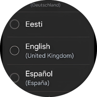 Press the required language.