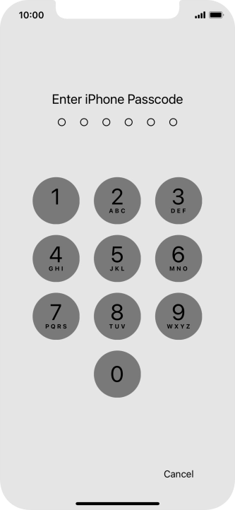Use the phone lock code you created. The app is now locked.