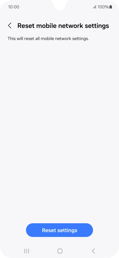 Press Reset settings.