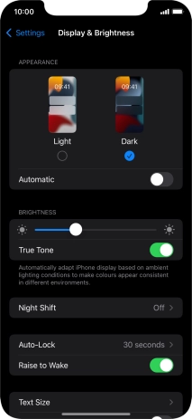 Press the indicator next to 