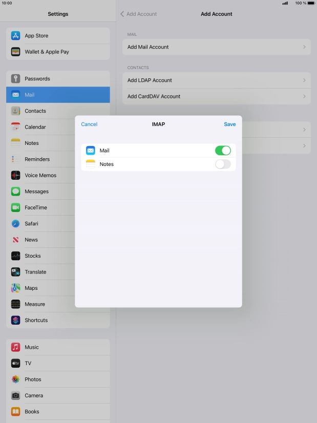 Press Save. Your email account has now been set up. To select more settings for incoming and outgoing server, proceed with the following steps.