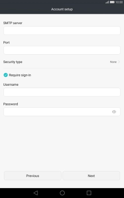 If you turn on SMTP authentication, press the field below 