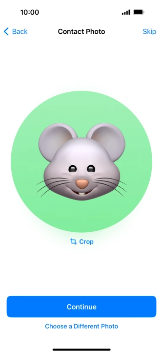 Follow the instructions on the screen to customise the selected picture and press Continue.