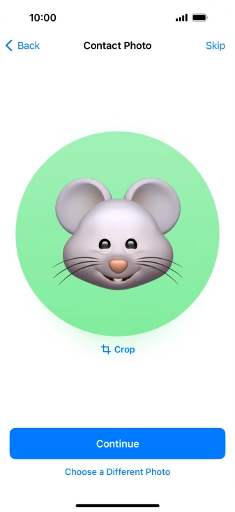 Follow the instructions on the screen to customise the selected picture and press Continue. Follow the instructions on the screen to customise the selected picture and press Continue.