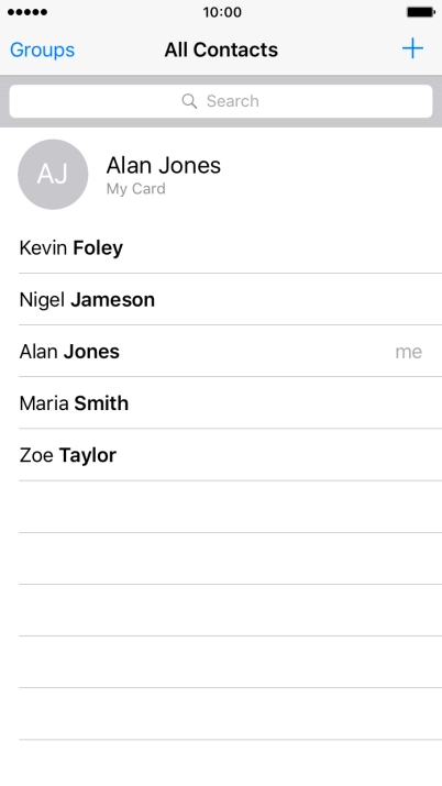 Press the new contact icon.