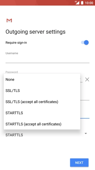 Press None to turn off the function.