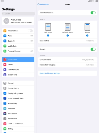 Press the indicator next to 