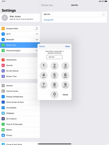 Key in your PIN and press Done.