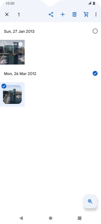 Press the required pictures or video clips to add them. Press the required pictures or video clips to add them.
