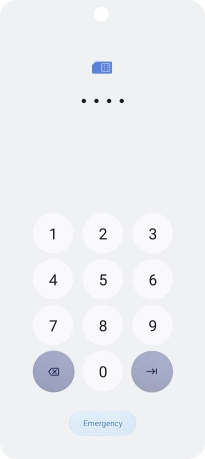 If you're asked to key in your PIN, do so and press arrow right.