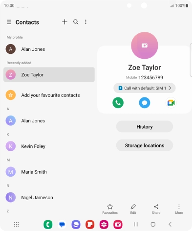 Press the Home key to return to the home screen.