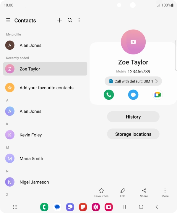 Press the Home key to return to the home screen.