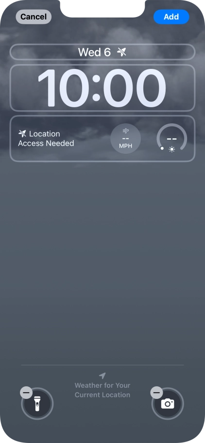 To customise the way the lock screen date is displayed, press the date widget and follow the instructions on the screen to select the required widget display mode.
