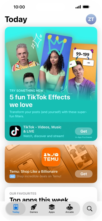 Press the search icon. Press the search icon.