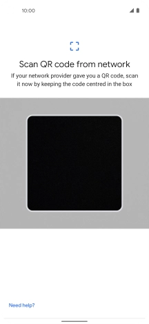 Place the QR code you've received inside the phone camera frame to scan the code.