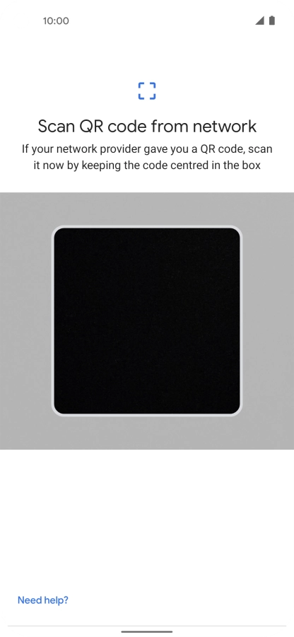 Place the QR code you've received inside the phone camera frame to scan the code.