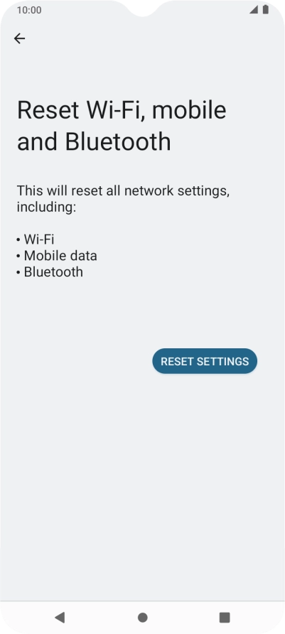 Press RESET SETTINGS.