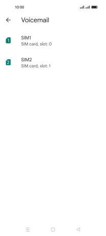 Press the name of the SIM.