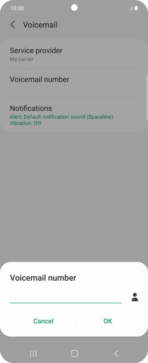 Key in +61414121121 and press OK.