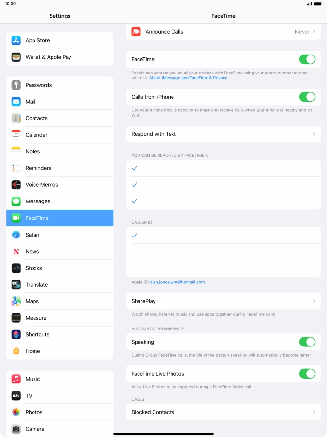 Press the indicator next to 