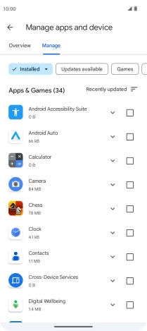 Press the required app.