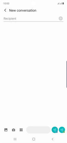 Press the search field and key in the first letters of the recipient's name.