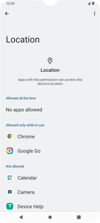 Press the required app.