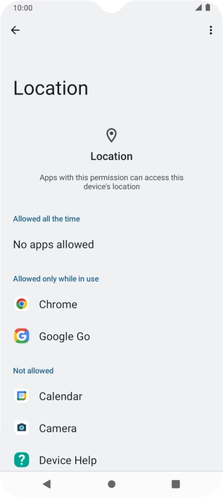 Press the required app.