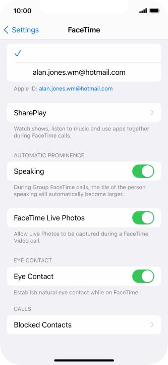 Press the indicator next to 