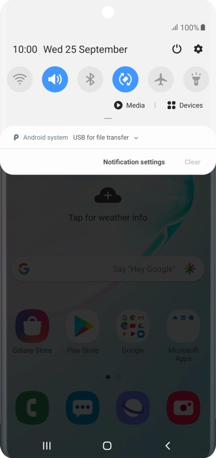 Press Android system. Press Android system.