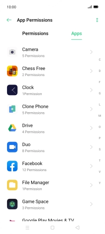 Press the required app.