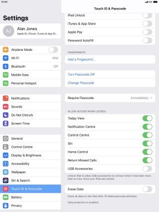 Press the indicator next to 