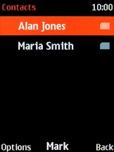 Press the Left selection key.