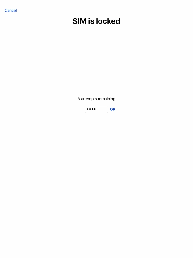 If your SIM is locked, key in your PIN and press OK.