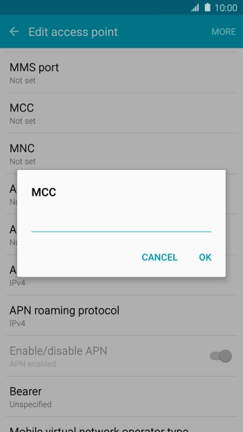 Key in 505 and press OK.