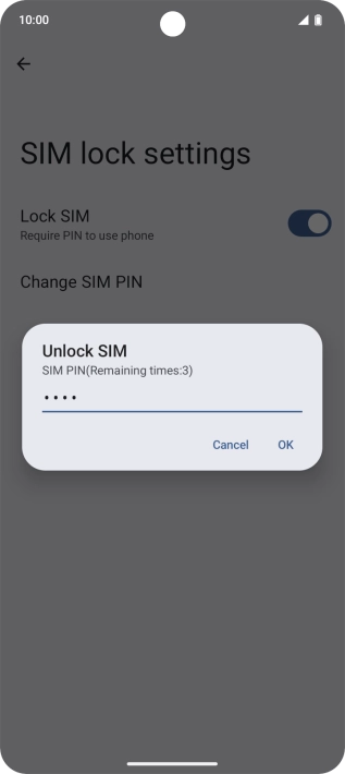 Key in your PIN and press OK. Key in your PIN and press OK.