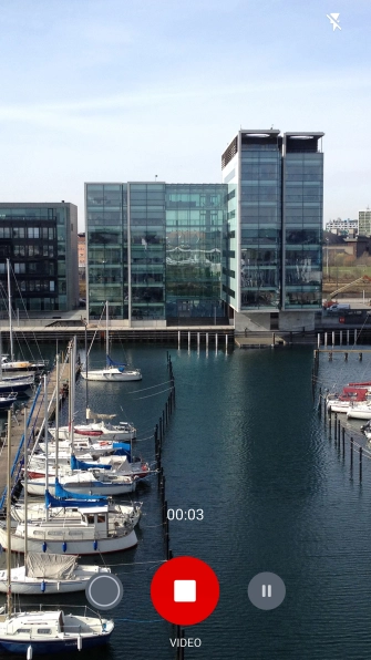 Press the stop icon to stop recording.